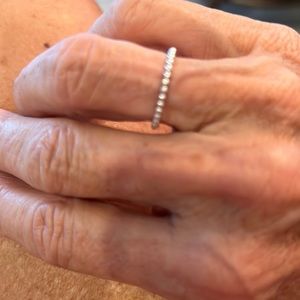 14k white gold ring.